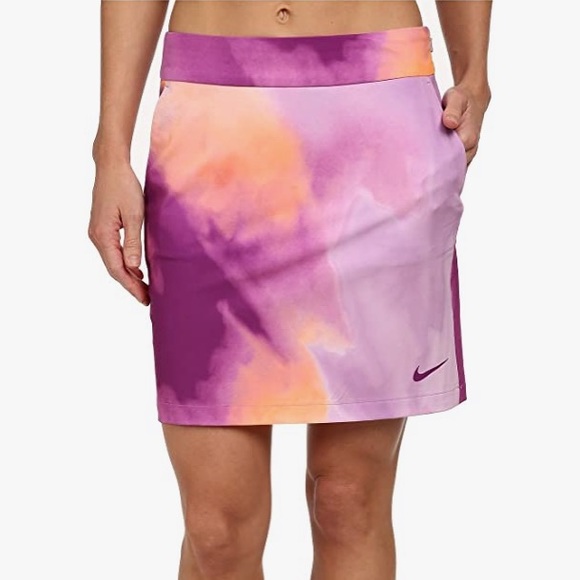 Nike Dresses & Skirts - Nike Dri-Fit Woven Golf Skirt Orange/Purple TieDye